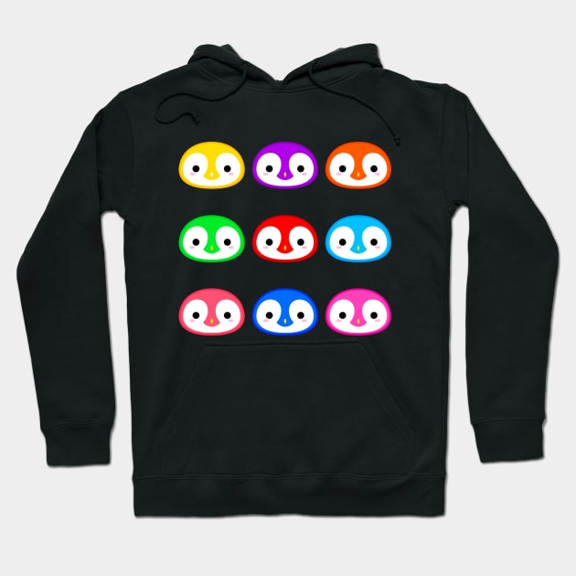 Cute Colorful Penguins Pack Hoodie by alien3287